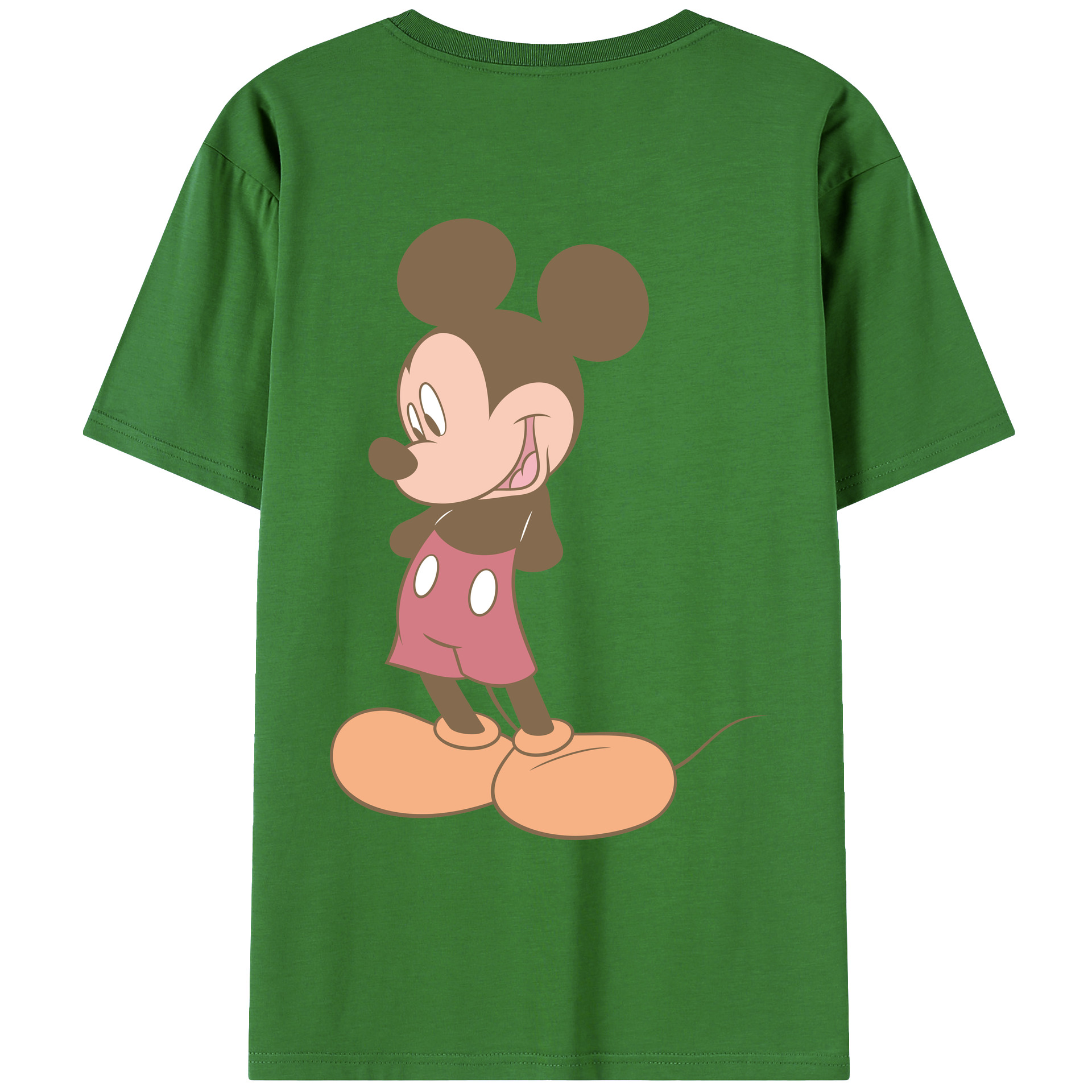 （画像用） ミッキーマウス Mickey Mouse レディース半袖Tシャツ(バックプリント)